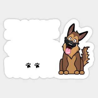 I Make Sit Happen German Shepherd - Dog Love White Sticker